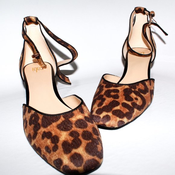 CAbi Shoes - Cabi Jaguar Print Ankle Strap Heels